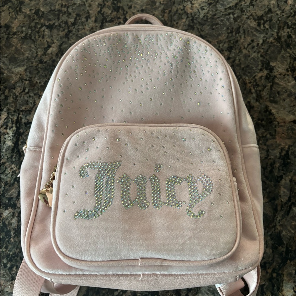 Juicy Couture Light Pink Rhinestone Backpack